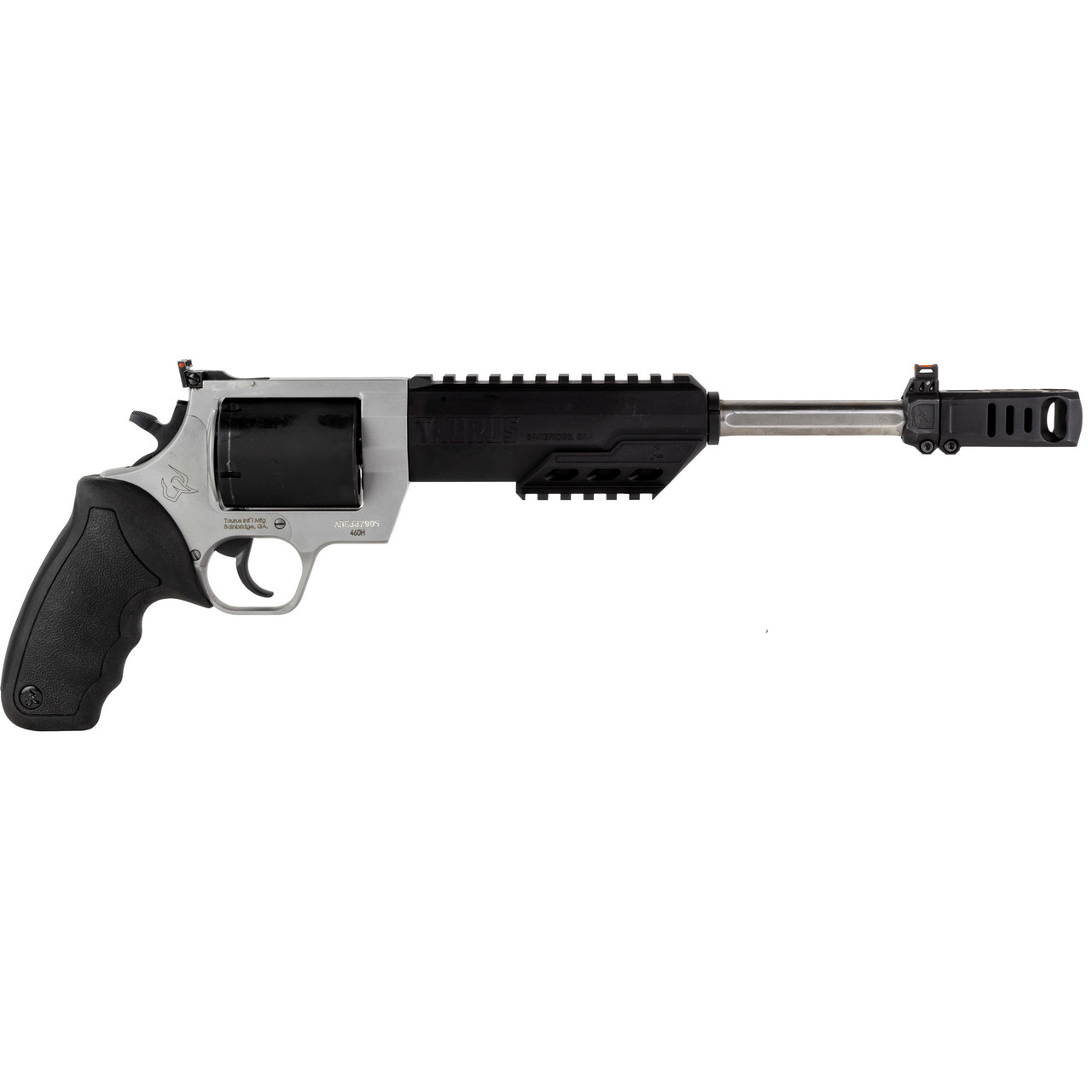 Taurus Raging Hunter 460 S&W Magnum, 10.5" Barrel, Silver Frame, Black Cylinder/Grip, 5rd