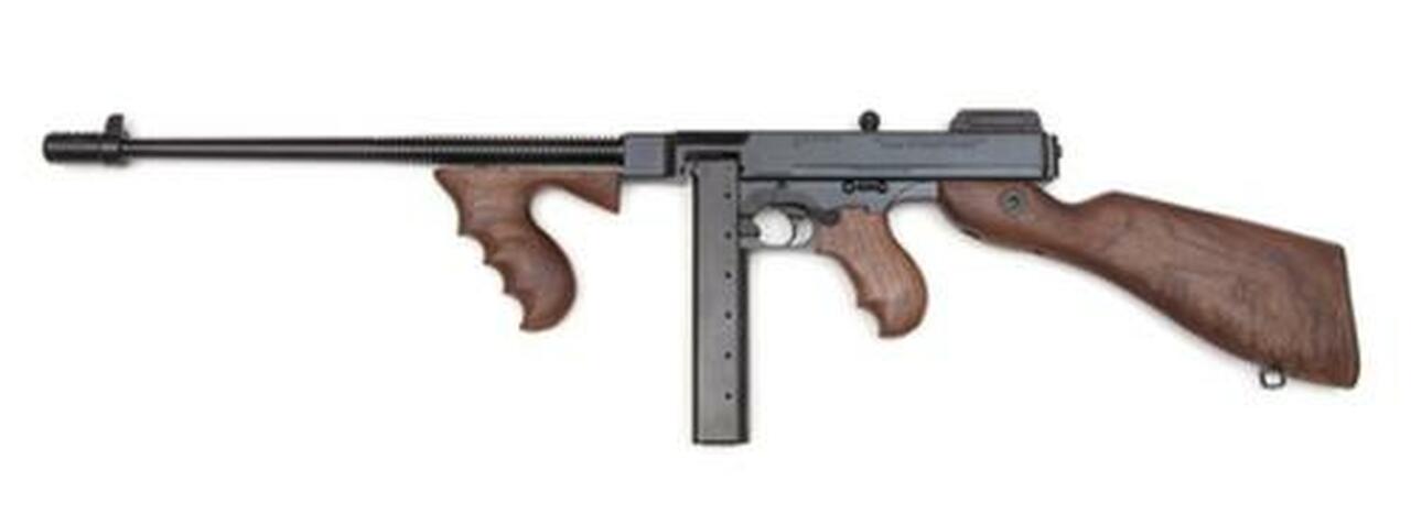 Thompson 1927A-1 Deluxe Semi-Auto 45 ACP, 16.5" Barrel, Comp, Blued, 30rd Mag Thompson 1927A-1 Deluxe Semi-Auto 45 ACP, 16.5" Barrel, Comp, Blued, 30rd Mag