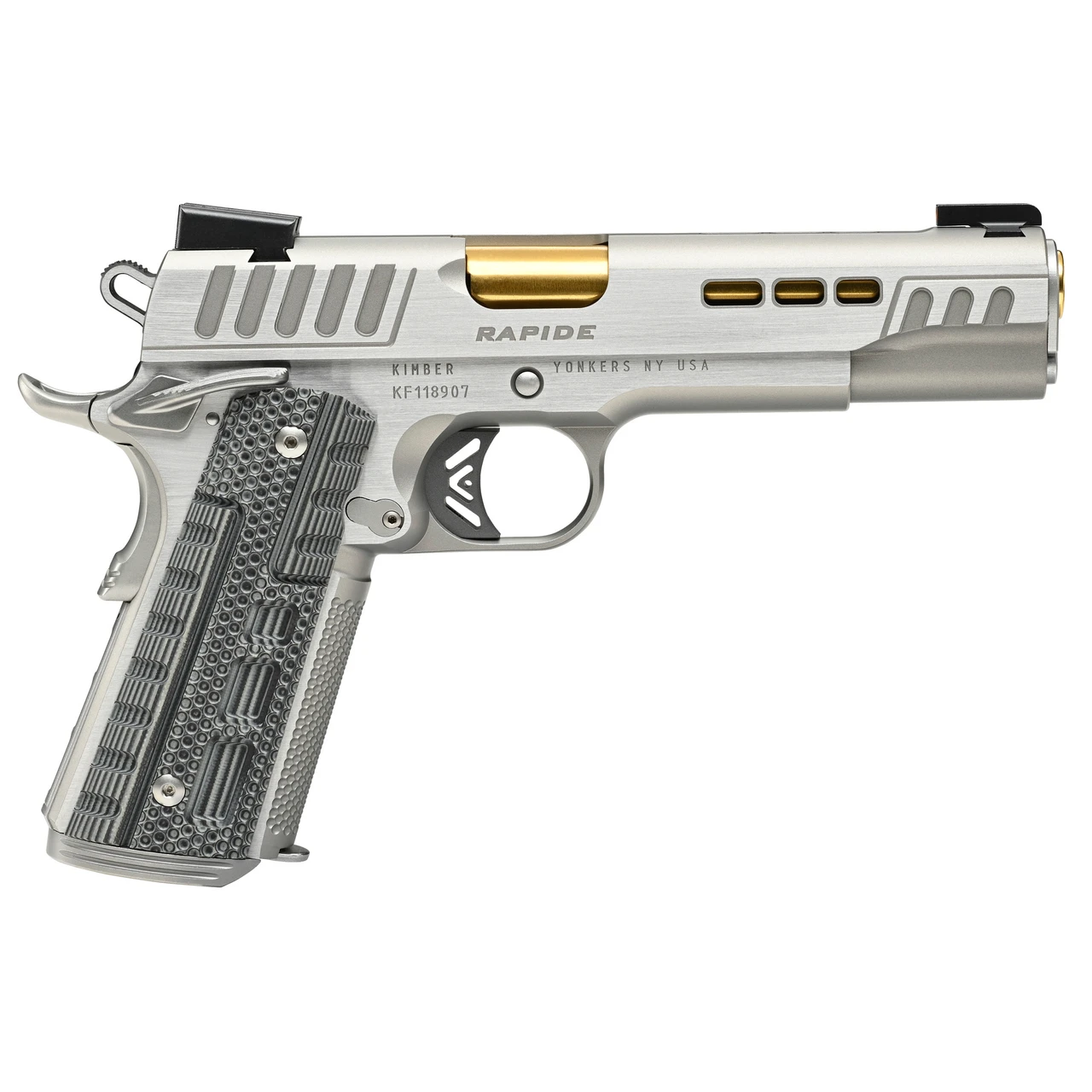kimber-rapide-5-10mm-kimber-kimberrapide-3000424__42776.1713562770 Kimber Rapide Dawn 10mm, 5" Gold Barrel, Silver, G10 Grip, 8rd - Impact ...