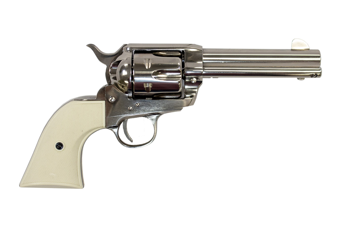 1873 Gunfighter 45 LC Revolver with Polished Nickel Finish