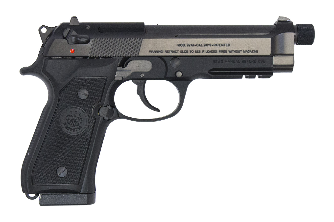 92 A1 9mm Pistol with Checkered Black Polymer Grip 92 A1 9mm Pistol with Checkered Black Polymer Grip