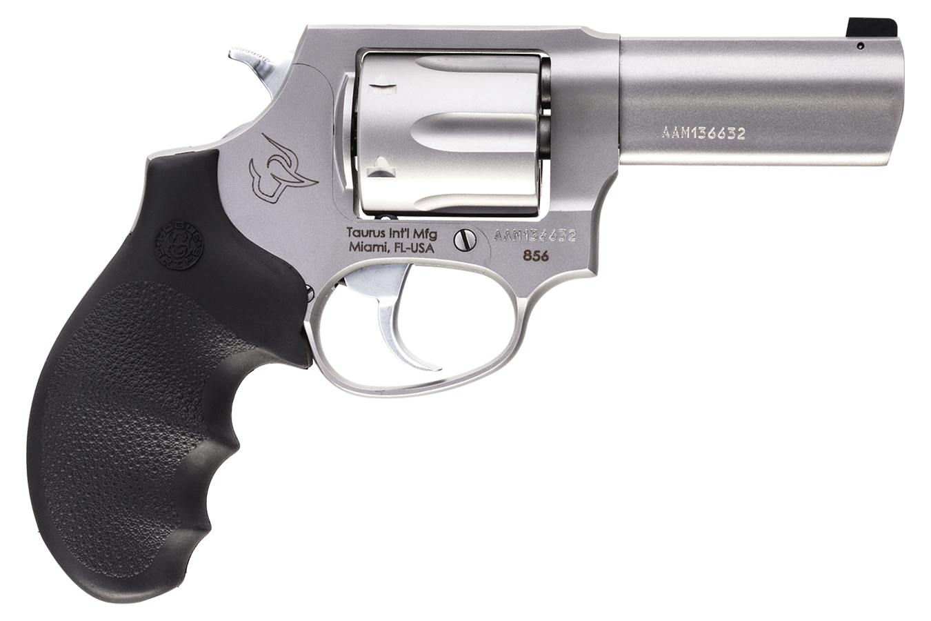 Defender 856 38 Special Matte Stainless Revolver with Front Night Sight