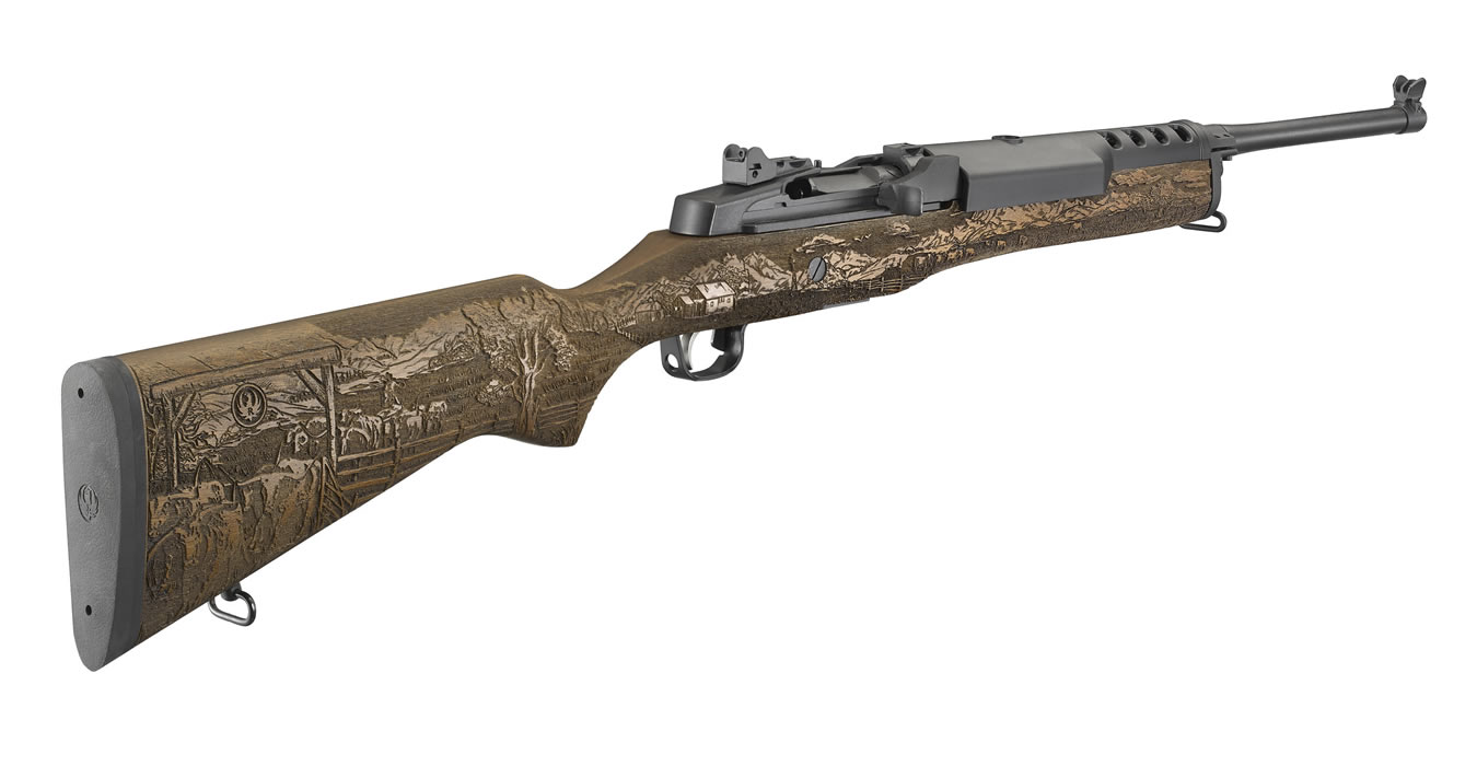 Mini-14 5.56mm Limited Edition Ranch Rifle with Engraved Hardwood Stock