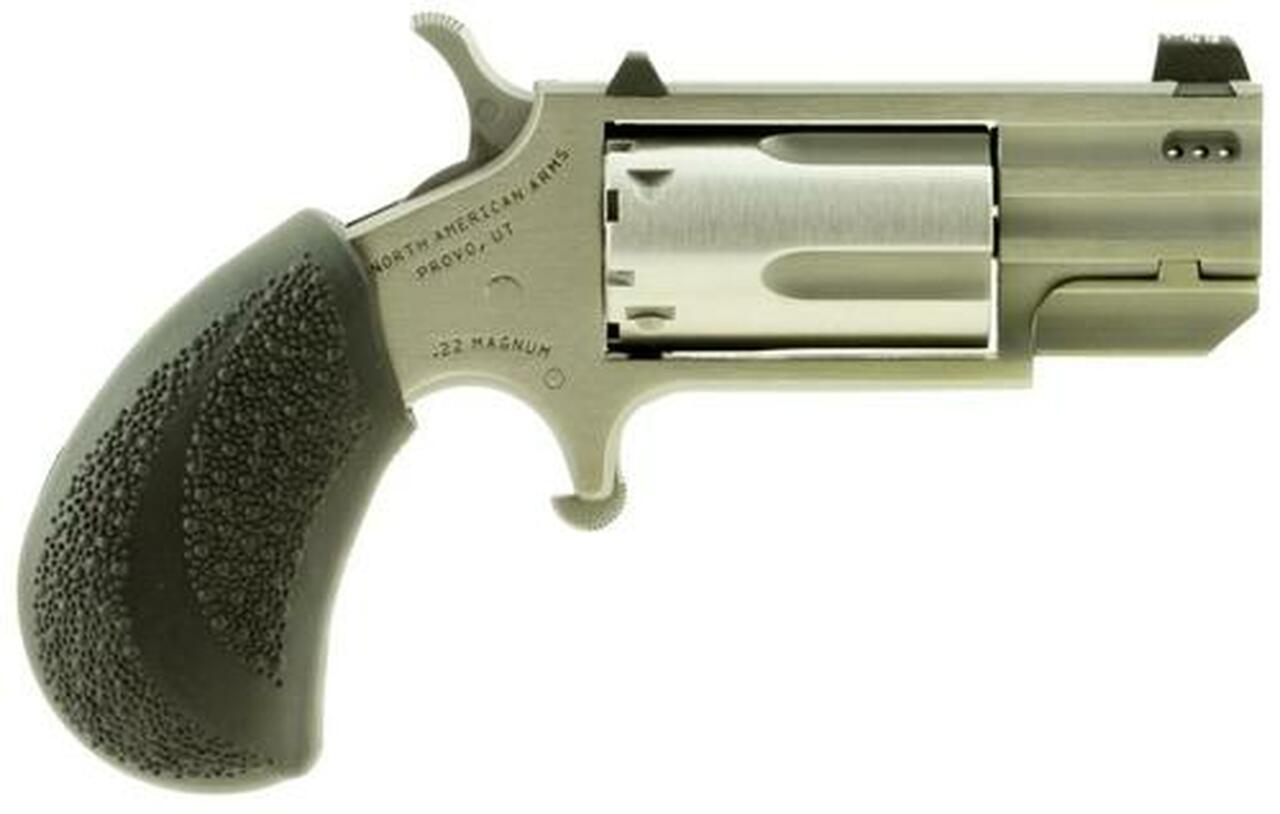 NAA Pug Ported 22 WMR 1" 5 Rds Tritium Black Poly Grip SS