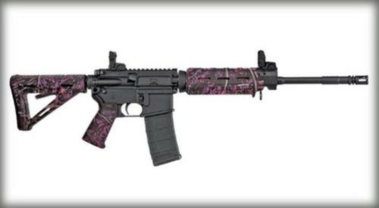 Sig M400 Enhanced AR-15 Rifle, 223/5.56, Magpul MOE, Muddy Girl Camo, Flip Up Sights, 30 Rnd Mag