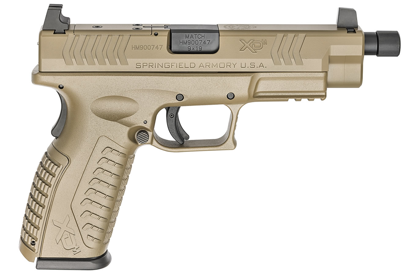 XDM OSP 9mm 4.5 Full-Size Optics-Ready Desert FDE Pistol with Threaded Barrel XDM OSP 9mm 4.5 Full-Size Optics-Ready Desert FDE Pistol with Threaded Barrel