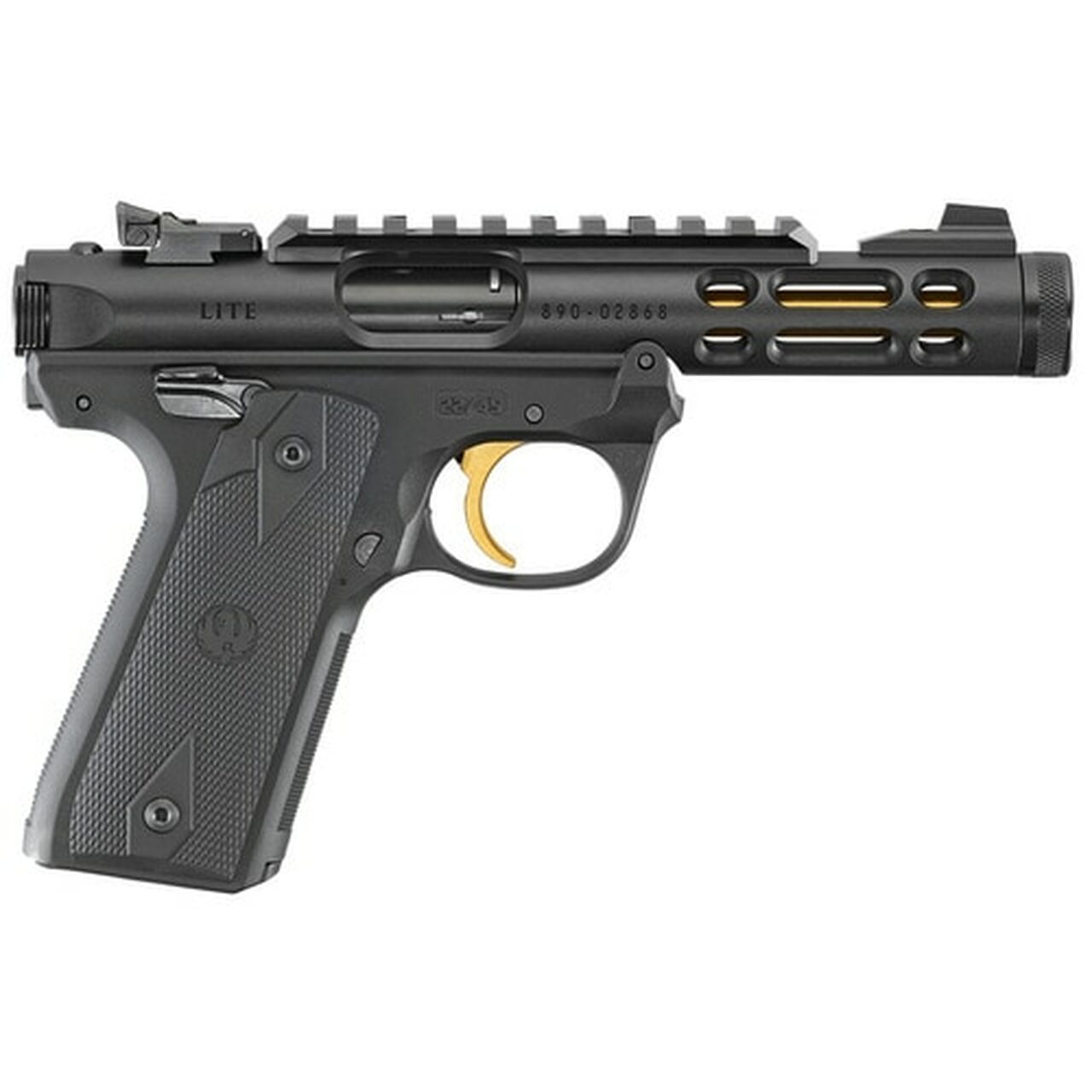 Ruger Mark IV Lite 22/45 22LR Gold Threaded Barrel