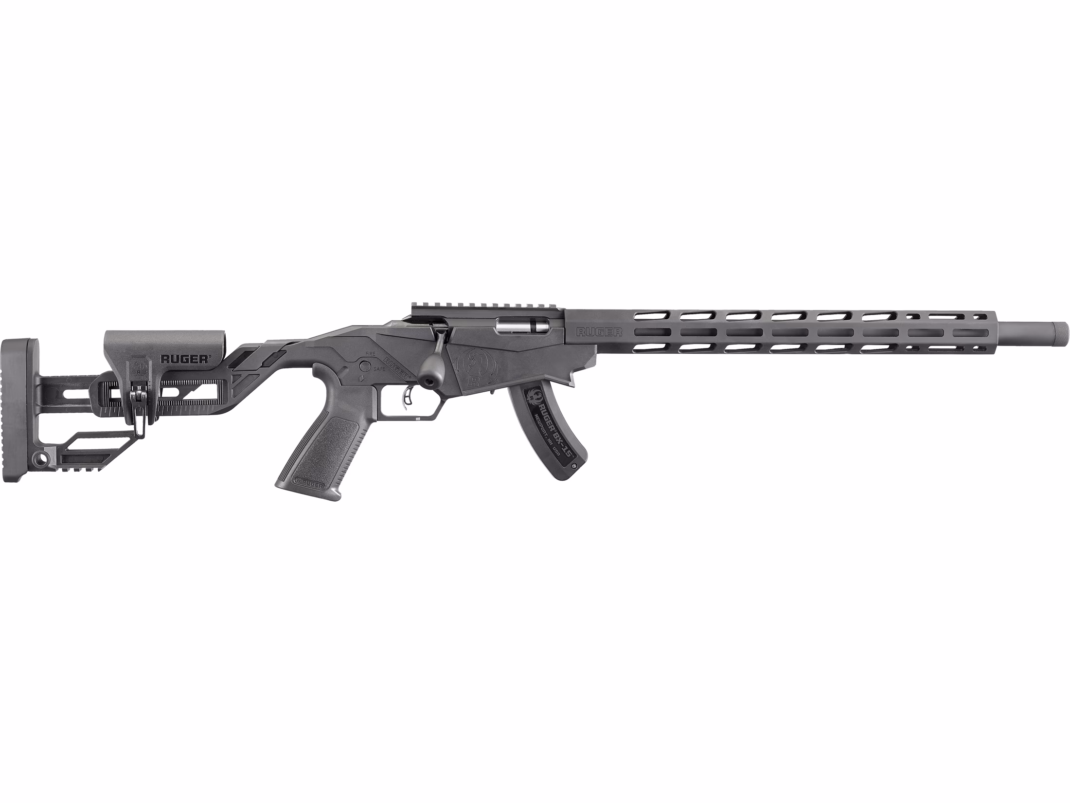 ruger-precision-rimfire-22lr-18-threaded-barrel-black-m-lok-handguard-15rd-ruger-252231 Ruger Precision Bolt Action Rimfire Rifle 22 Long Rifle 18 Barrel