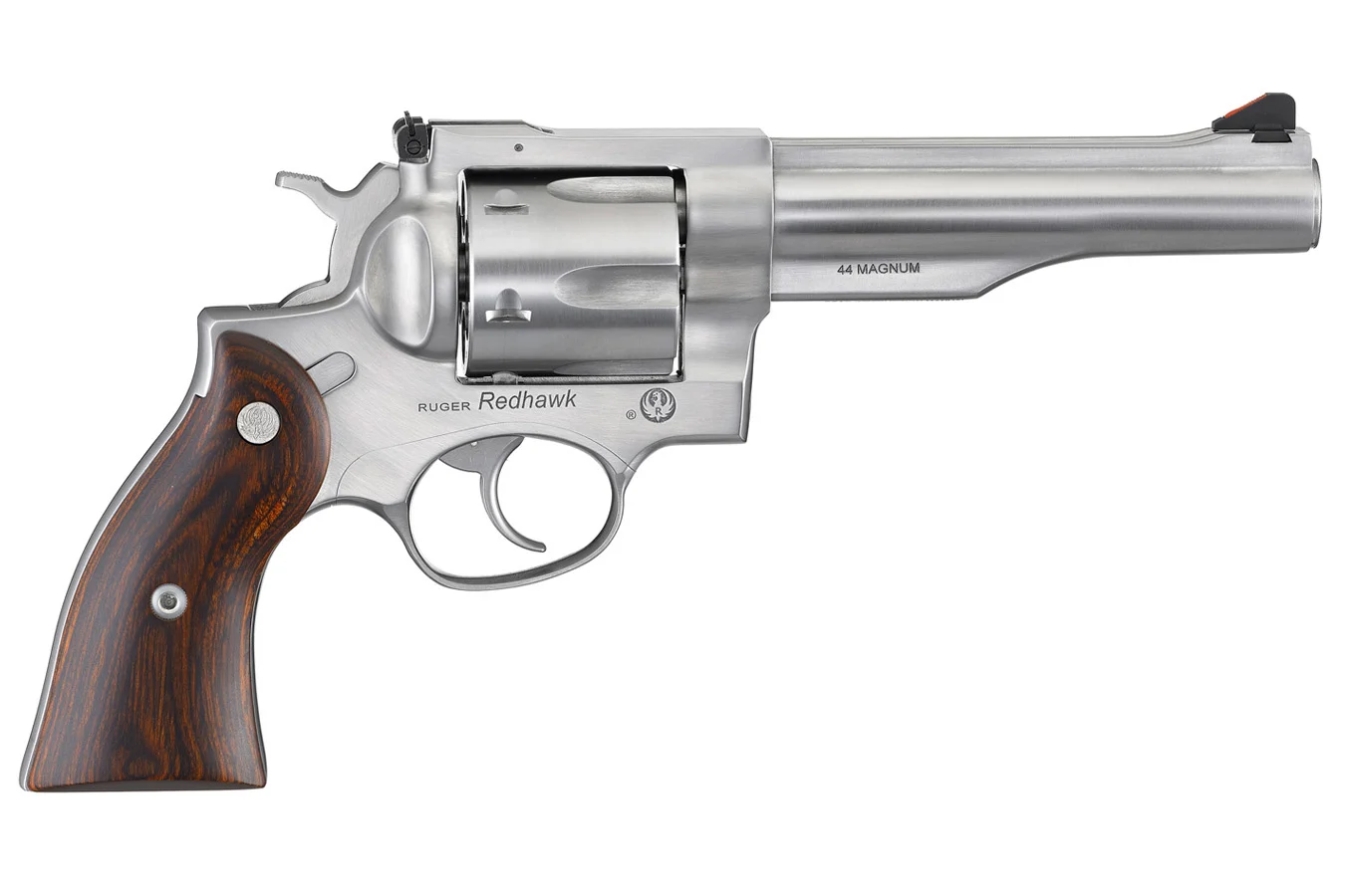 Ruger Redhawk 44 Rem Mag Revolver with Stainless Finish and Hardwood
