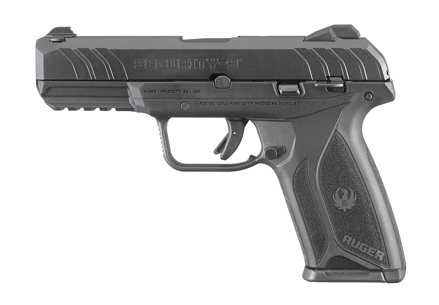 ruger-security-9-9mm-3-42-barrel-drift-adjustable-sights-black-10rd-mag-ruger-6 Ruger® Security-9® Centerfire Pistol Model 3810