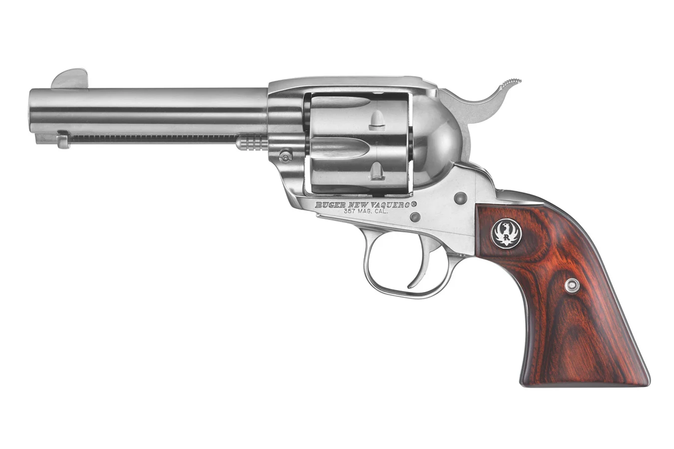 Ruger Vaquero Stainless 357 Magnum Revolver with Hardwood Grips ...