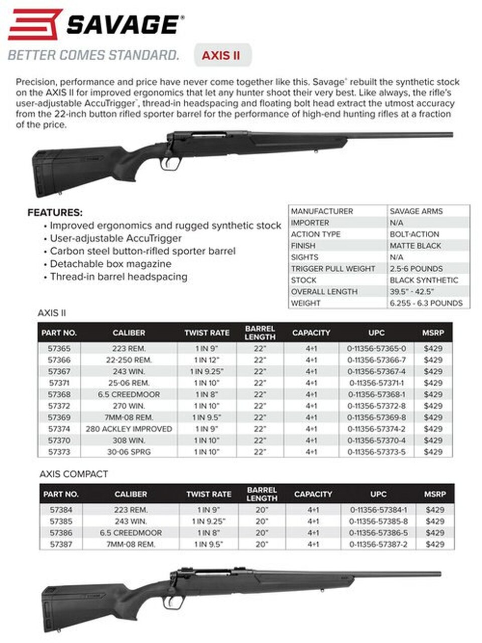 Savage AXIS II Compact 223 Rem Rifle