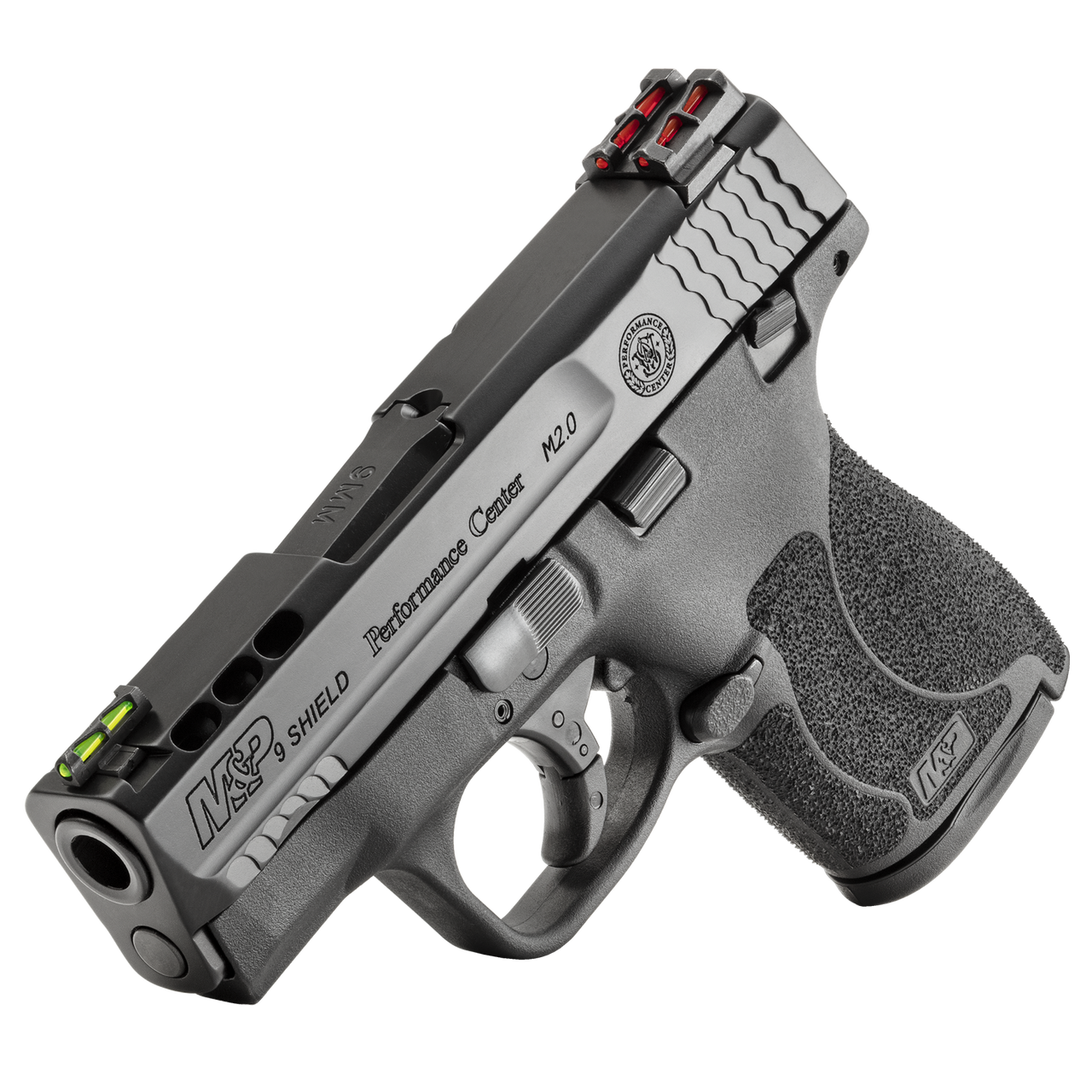 smith-wesson-pc-mp-shield-m2-0-9mm-hiviz-sights-11867-11867-pc-OnWhite-3Q-Left__95893.1670948573.1280.1280 PERFORMANCE CENTER® PORTED M&P®9 SHIELD™ M2.0™ HI VIZ® SIGHTS