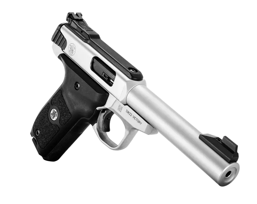 Smith Wesson Sw22 Victory 22 LR 5 5 Barrel Stainless Steel Frame Black Grip 10rd Smith Wesson 2