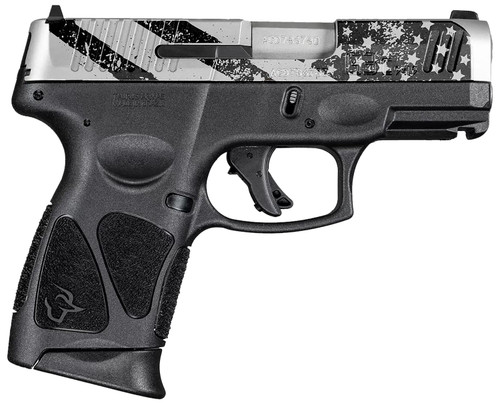 Taurus G3c 9mm, 3.26" Barrel, Black Engraved USA Flag