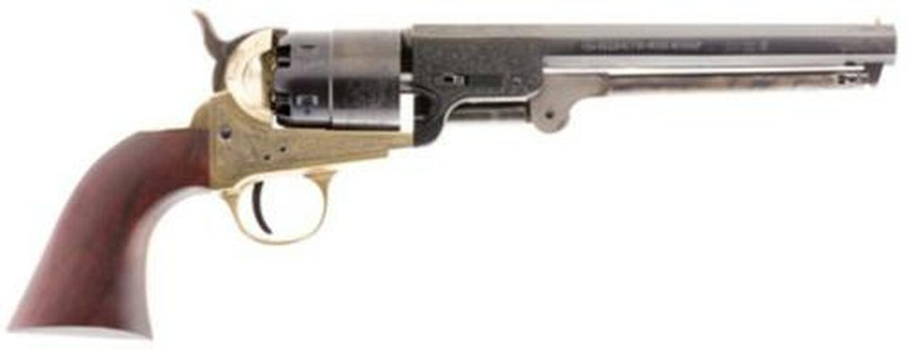 Traditions 1851 Navy Engraved Brass Revolver 44 Black Powder Traditions 1851 Navy Engraved Brass Revolver 44 Black Powder