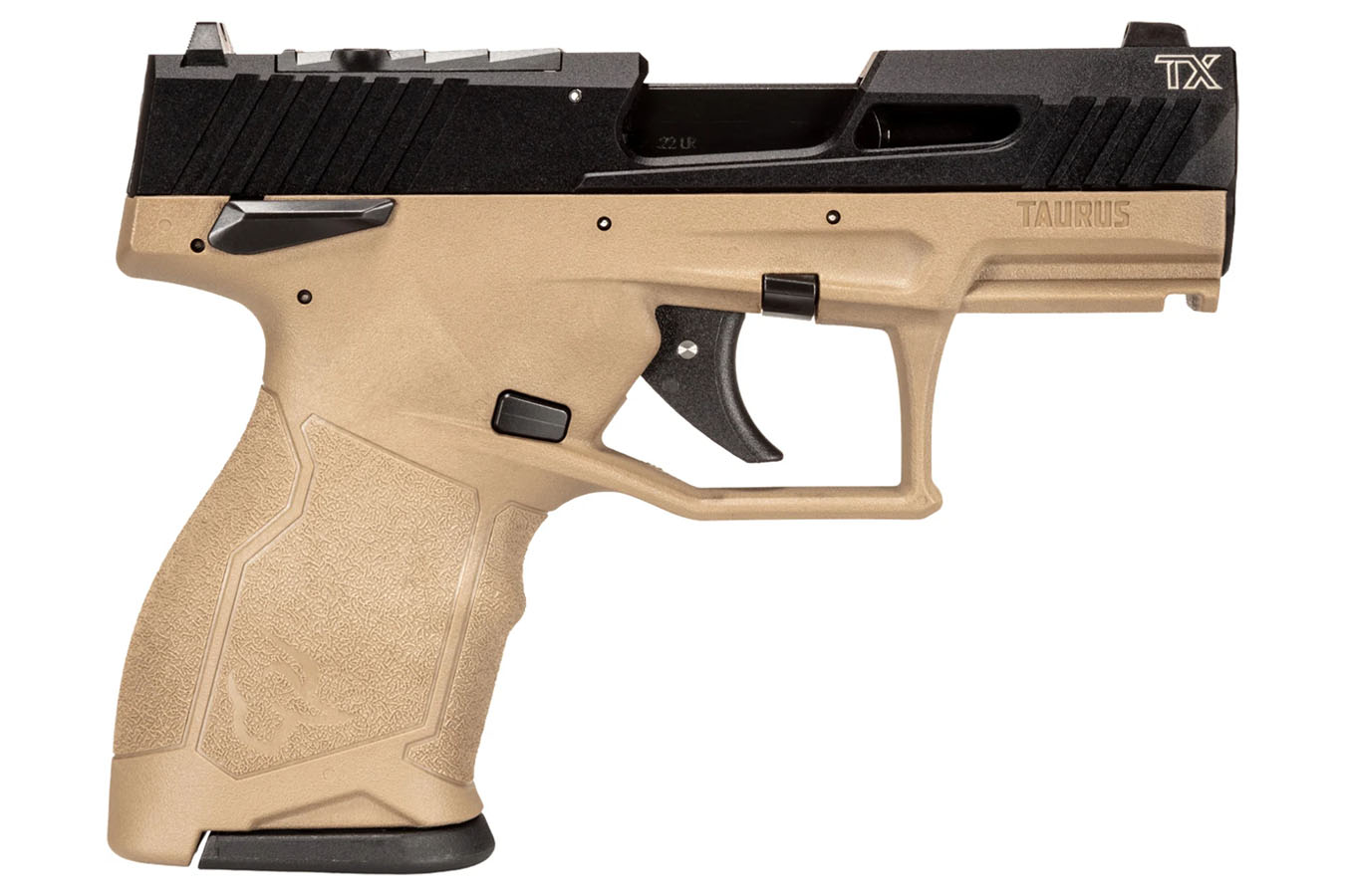 Taurus TX22 Compact 22LR Optic Ready Semi-Automatic Pistol with FDE ...