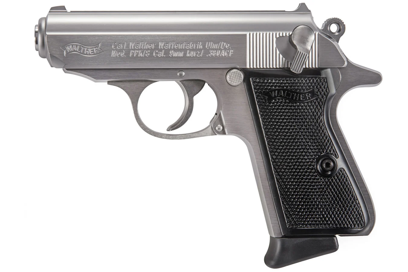 walther-ppk-380-acp-3-3-barrel-stainless-finish-6-round-2-mags-walther-4796004-2 Walther PPK/S 380 ACP Stainless Carry Conceal Pistol | Sportsman's ...