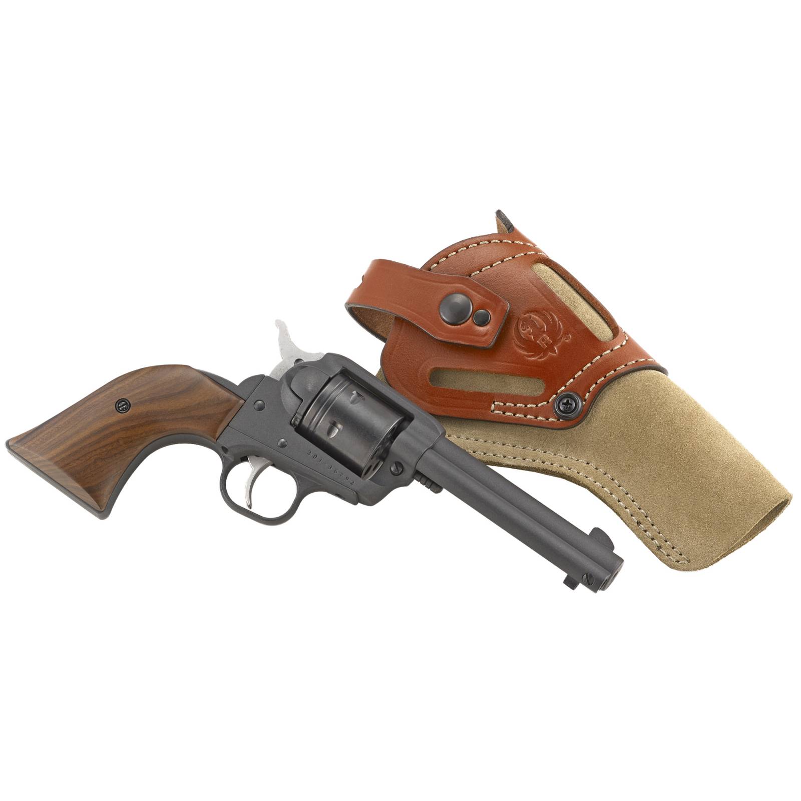 image-full-101280-19c27c93841498cbbec9ca448133090b.jpg Ruger Wrangler Cowpoke Edition Cobalt Blue 22 LR 4 62 Barrel 6 Rounds with Desantis Wild Hog Holster